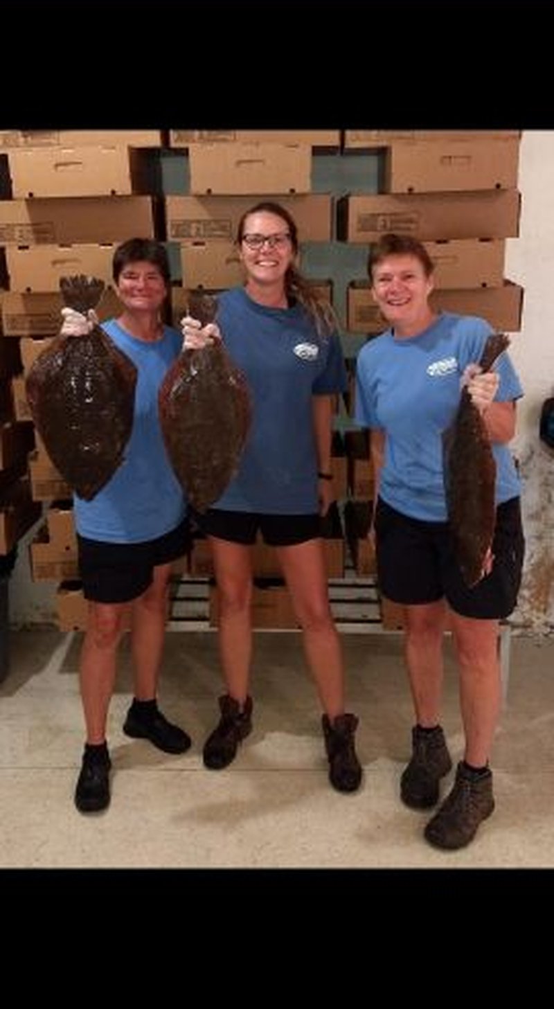 Julee with fresh flounder